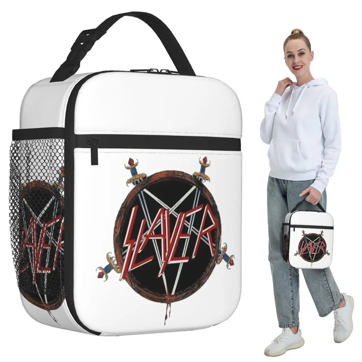 Slayers Logo Insulated Lunch Bag for Kids School Cooler Thermal Food Box Tote Portable Lunch Boxes Container