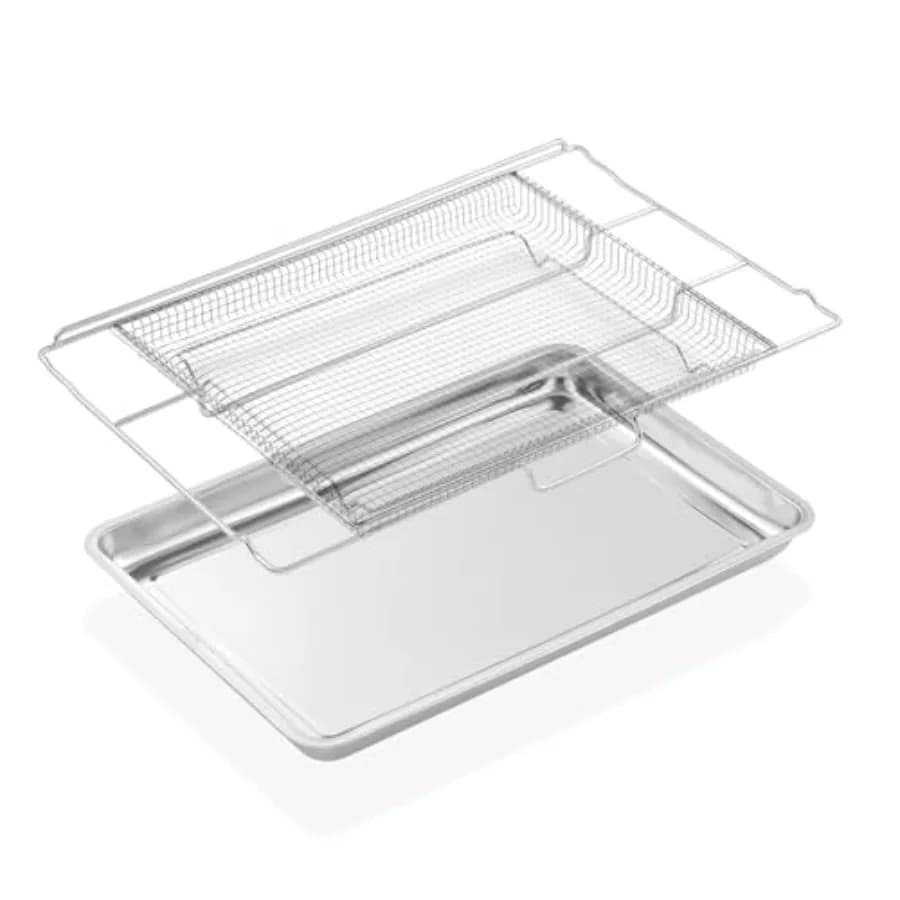 Vassoio di Ricambio per Frigidaire 30'' Ready Cook Oven, in Acciaio Inox 304, 25x16.25 Pollici, Griglia per Friggitrice ad Aria