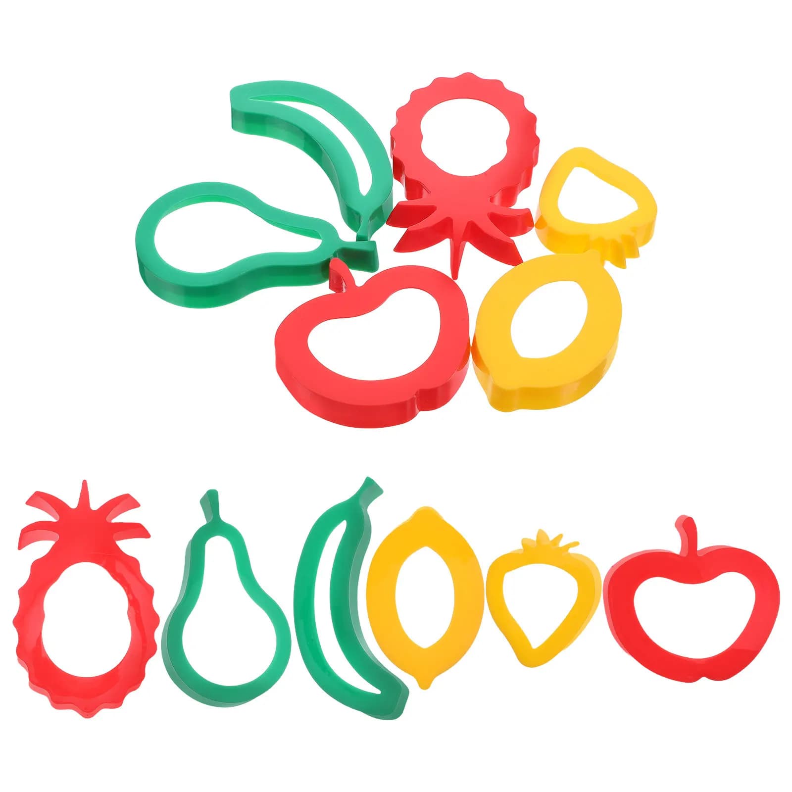1 set di accessori per impastare, tagliapasta in plastica, stampi per impasto a forma di frutta, set di strumenti creativi ed educativi