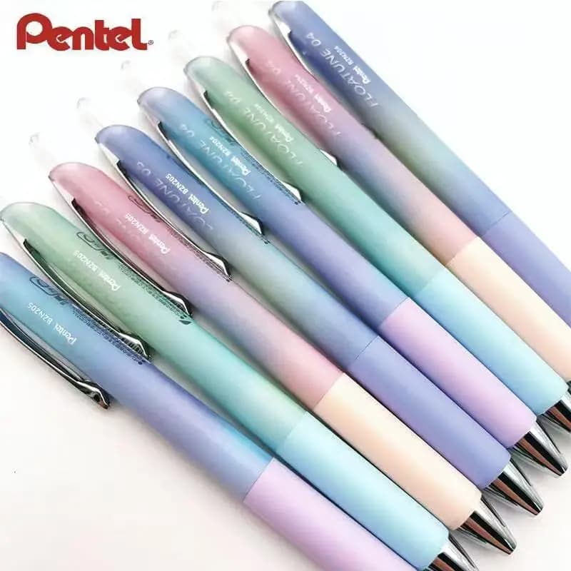 Pentel FLOATUNE Penna gel sfumata, colori assortiti Penna a inchiostro con pennino medio da 0,5 mm liscia a bassa attrito per la scrittura estetica del diario