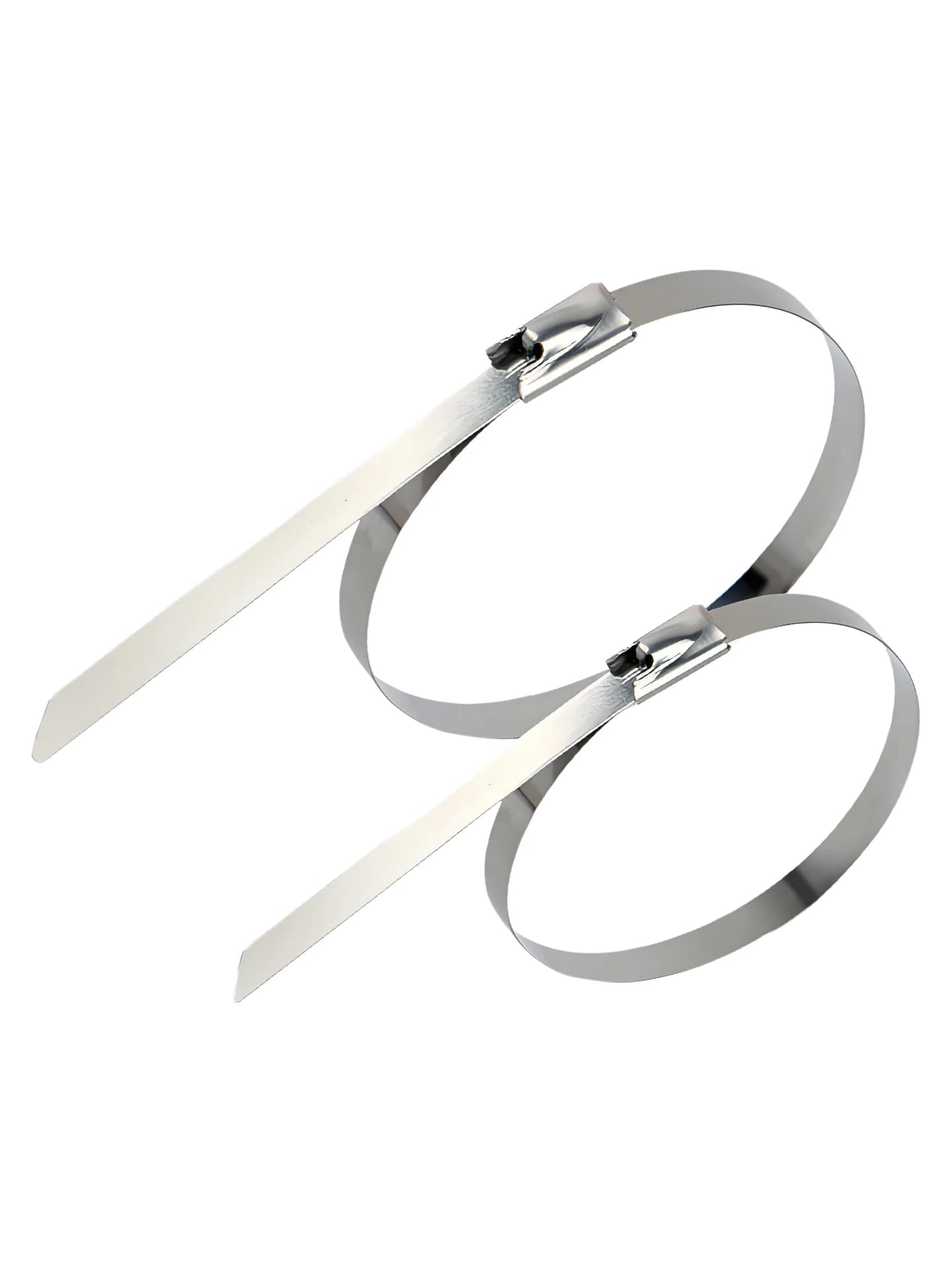 100pcs Self-Locking Stainless Steel Cable Ties Heavy Duty Heat Proof Reusable Organizer Multifunction Zip Tie Fastener