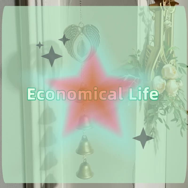 [MOA]1 Piece Metal Wind Chime, Wrought Iron Hanging Ornament With Chain, Outdoor Garden Decoration, Home Decoration, Bell[MOA]