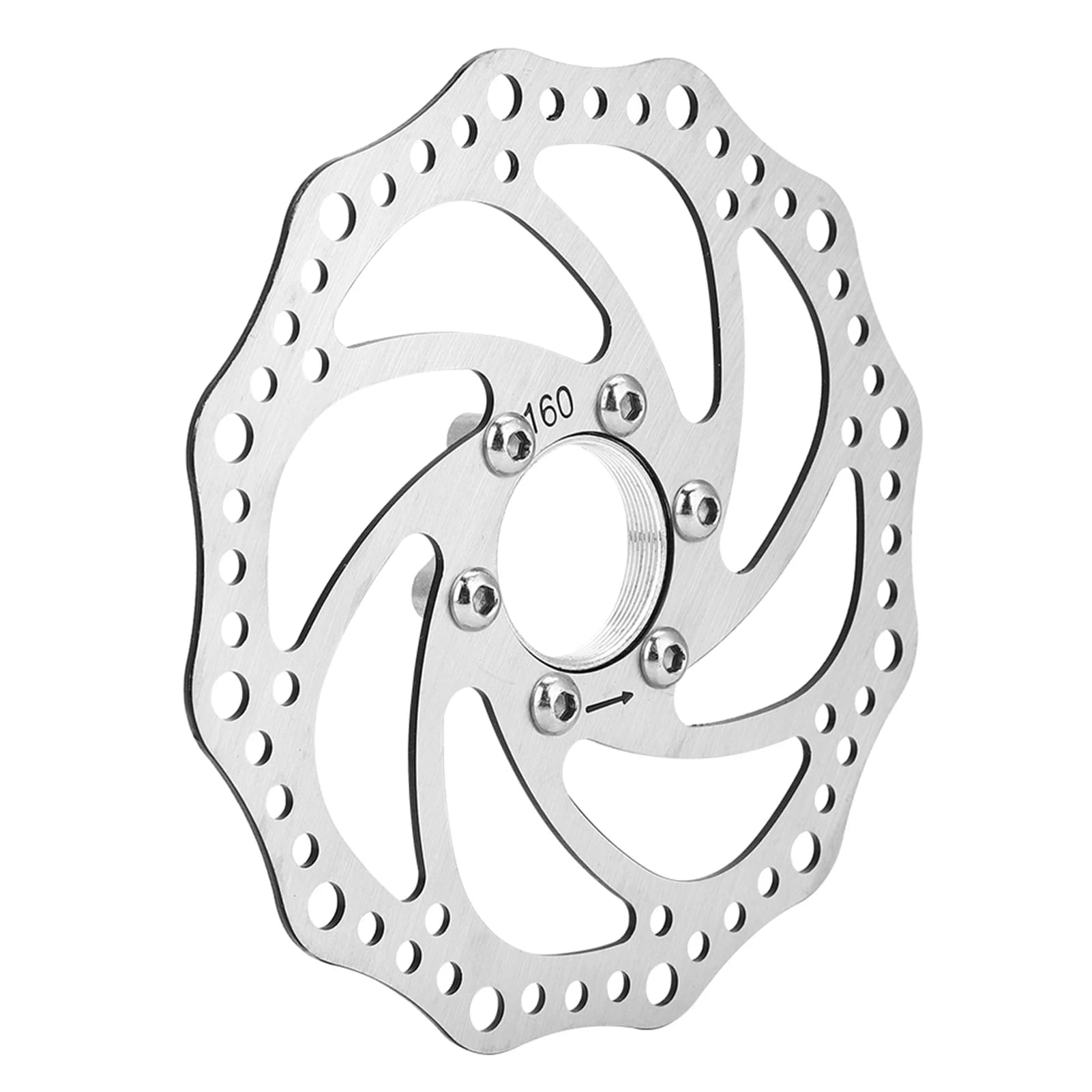 160mm Bicycle Brake Disc Adapter 6-Bolt Threaded Hub Mount Durable/Easy to Install For MTB Disc Brakes Reinforcement Design