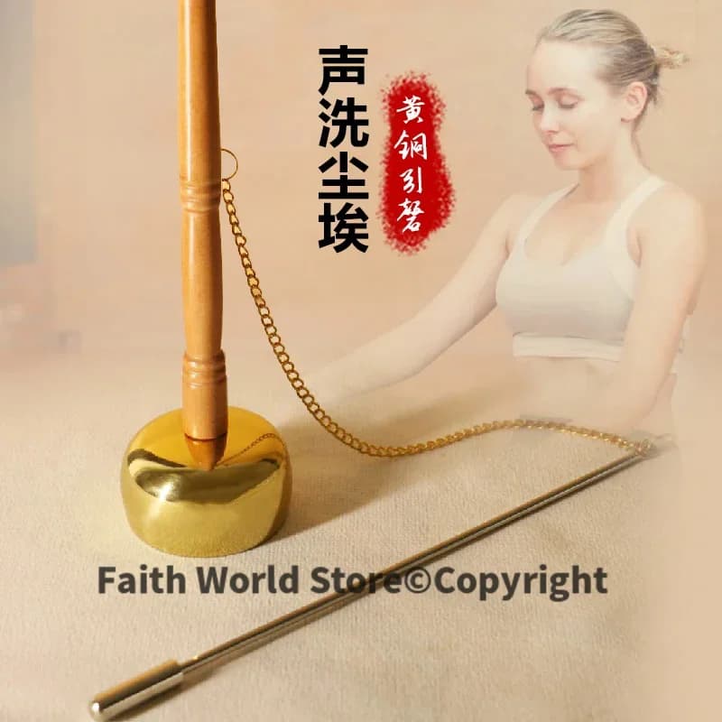 Wholesale Buddhist articles # Practice of Tantric ritual Tibetan Nepal gilding buddha Recuperate soul Meditation brass bell