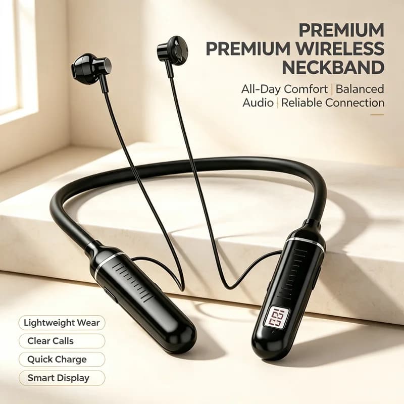 New TWS Wireless Headphone Bluetooth 5.3 Earphones Magnetic Neckband Sport Waterproof Blutooth Headset with Mic Noise Cancell