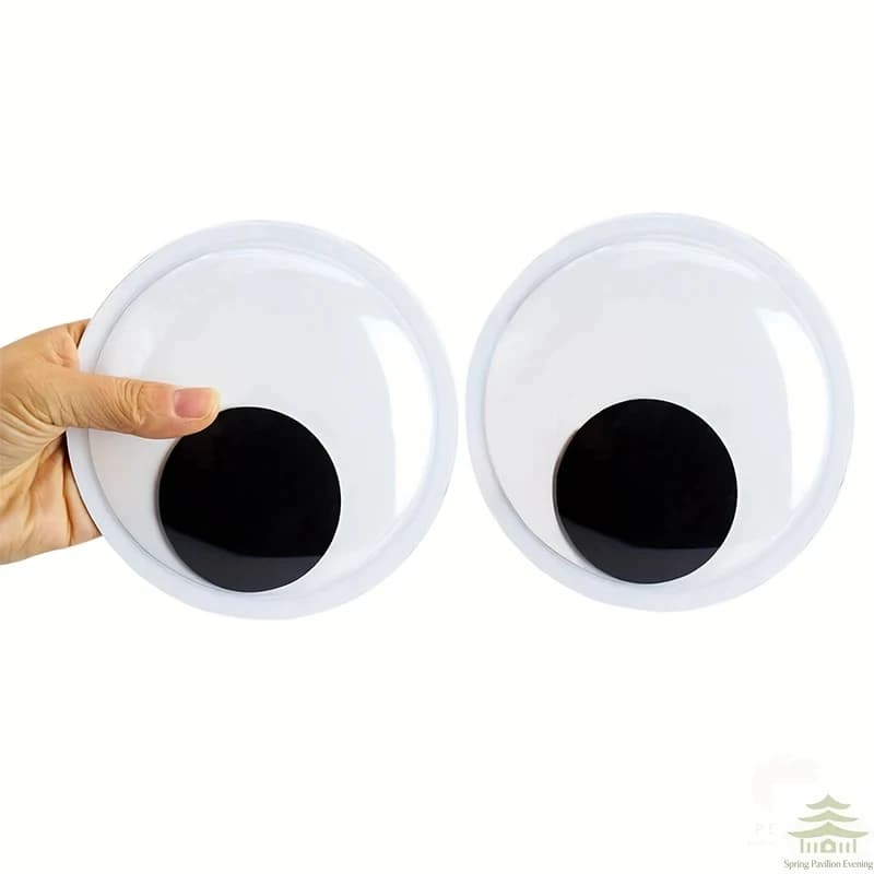 1 Paio di Adesivi Murali Grandi e Divertenti con Occhi Mobili, Adesivi Neri in Plastica per Frigorifero, Occhi Grandi per Scrapbook Fai da Te, Pupille per Bambole