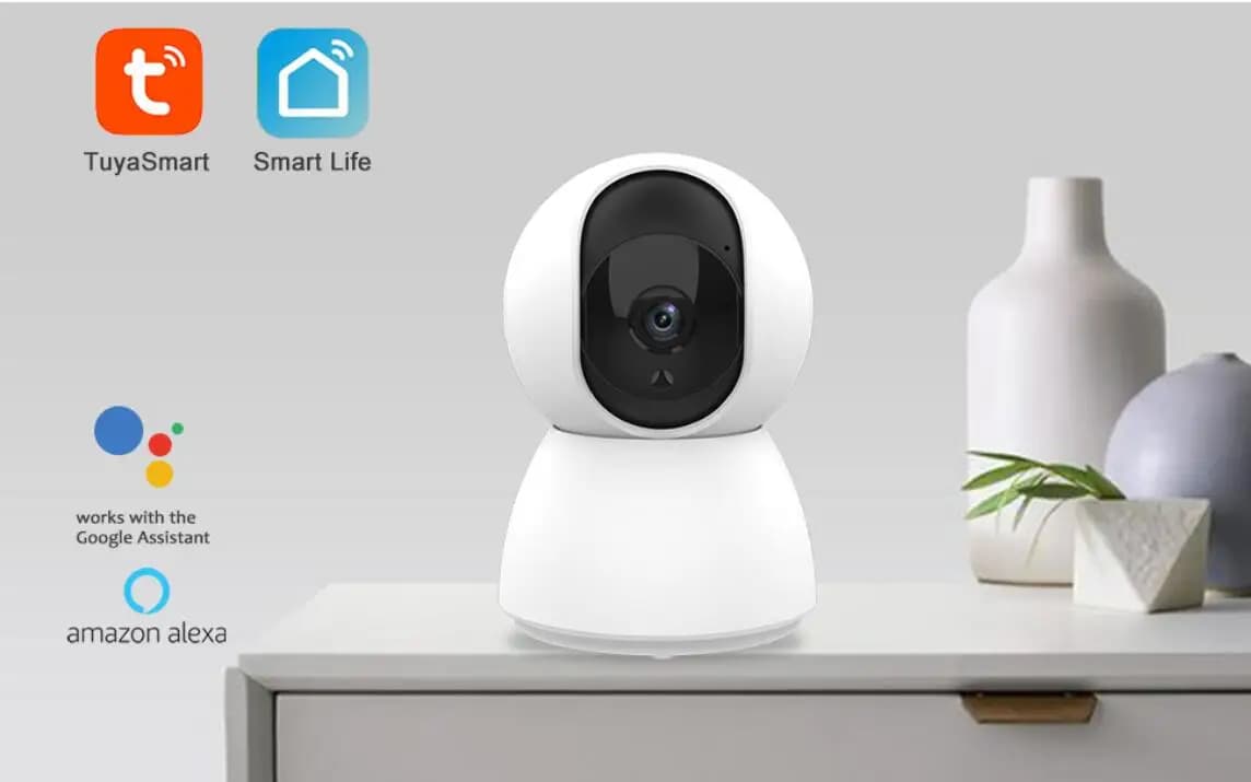 2MP 1080P Tuya Smart Life AI Rilevazione movimento umanoide Wireless PTZ IP Dome Camera Interfono Baby Monitor