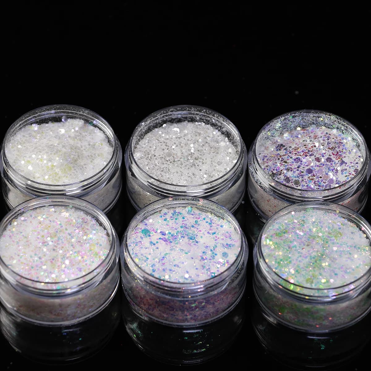Sparkly Chameleon Nail Opal Flakes Magic Mirror Aurora Thick Nail Sequins Pigment Eye shadow Colorshift Mermaid Nail Chrome Dust