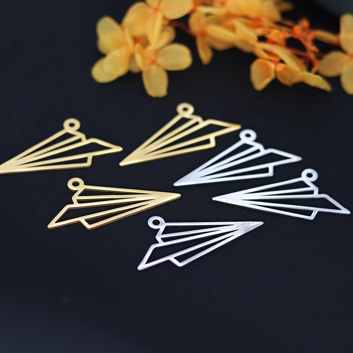 3pcs Origami Paper Airplane Charm For Jewelry Making Earring Pendant Bracelet Necklace Accessories Diy Findings Craft Supplies