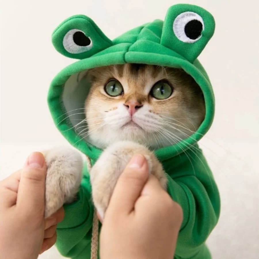 1PC Green Frog Design Dog Hoodie | Cute Cozy Stylish Pet Sweater for Small & Medium Dogs