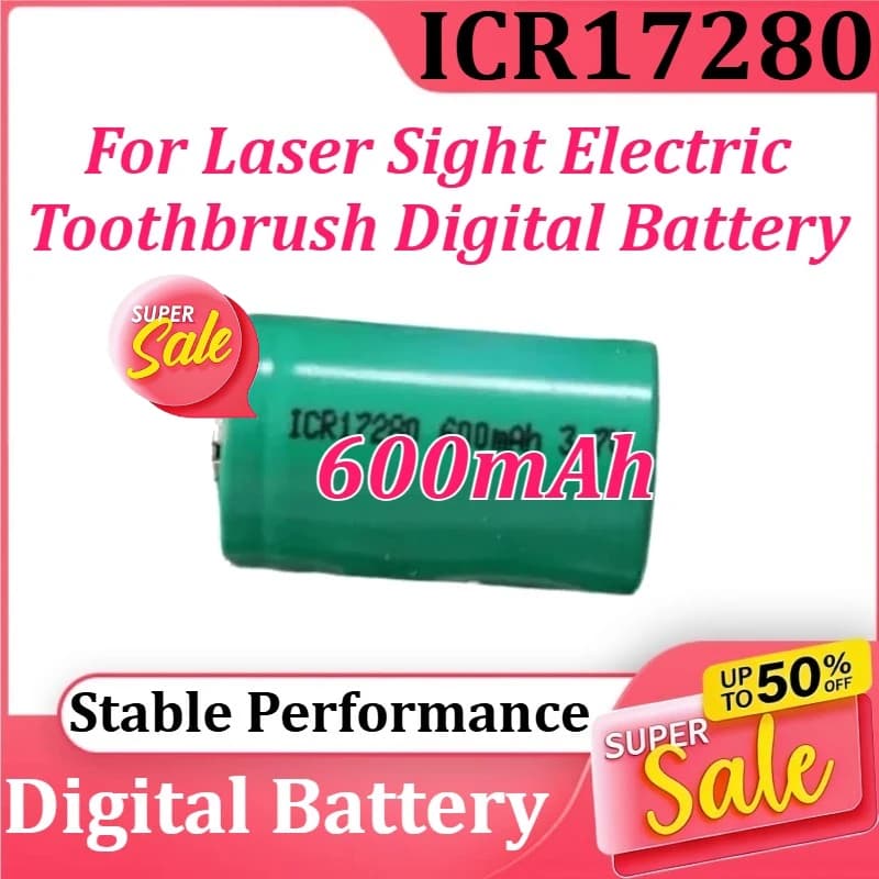 Lithium Battery ICR17280 17280 3.7V 600mAh Rechargeable for Laser Pointer Electric Brush with Digital Lithium Battery
