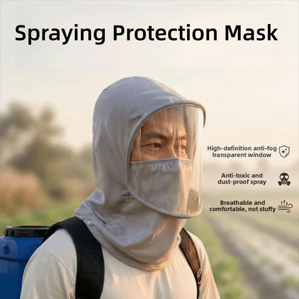 Dust Proof Full Face Mask Saliva-Proof Anti Oil Splash Face Protective Shield Detachable Anti Fog Spraying Protection Mask