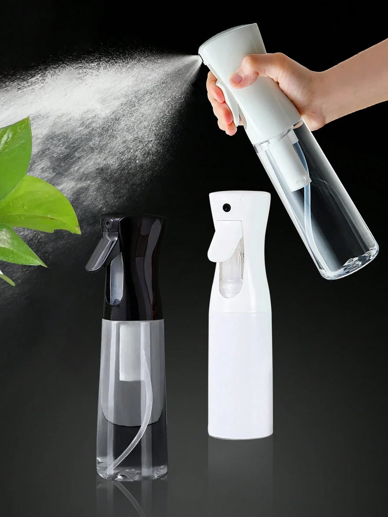 Flacone Spray per Capelli Ricaricabile da 500/200/300ml, Bottiglia Spray Continuo ad Alta Pressione per Saloni di Bellezza, Alcol, Nebulizzatore Fine, Idratante per Casa e Trucco