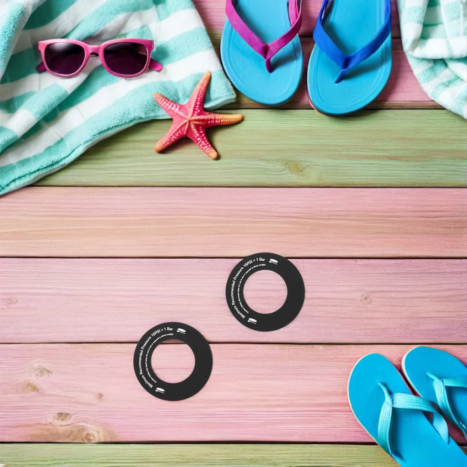 Set di 6 Guarnizioni Universali Rotonde in PVC per Valvole di Paddle Board, Kayak, Tavole da Surf e Accessori Gonfiabili