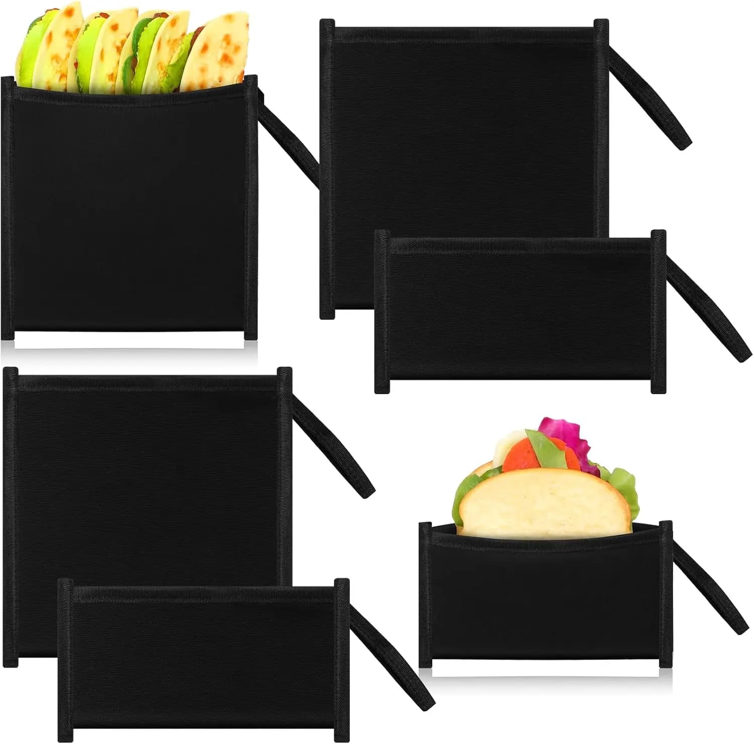 Confezione da 4 sacchetti termici riutilizzabili per sandwich - 2 misure, borse termiche lavabili per picnic, viaggi, scuola e ufficio