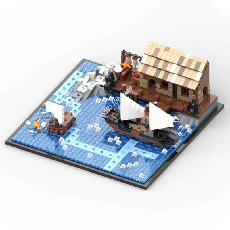 1245pcs MOC Legendarys Heroicas: Drandora Port Building Blocks Christmas Inspires Innovative Design DIY for Creative Adu Gift