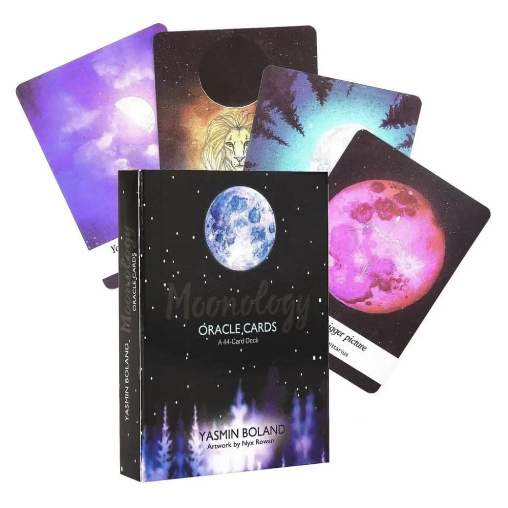 Moonology Oracle Tarocchi Carte Box Gioco Mazzo di tarocchi inglesi Carte da tavolo Giochi da tavolo Carte da gioco per feste 11 * 6.5 cm Gioco da tavolo