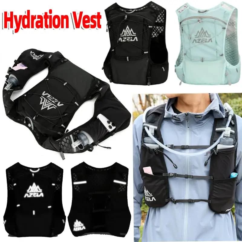 Outdoor Trail Running Hydration Pack Lightweight Water Backpack Water Bladder Vest Bag Daypack for Sports Marathon Race Hiking