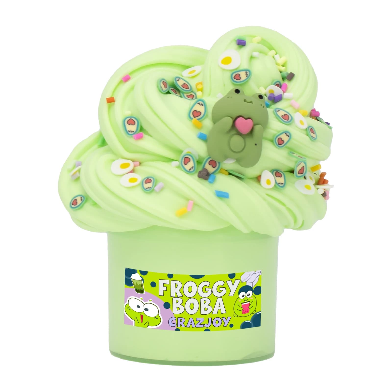 Set di melma di burro soffice rana da 70 ml/300 ml Melma profumata per bomboniere per bambini e mastice regalo di Natale completo di ciondoli di melma