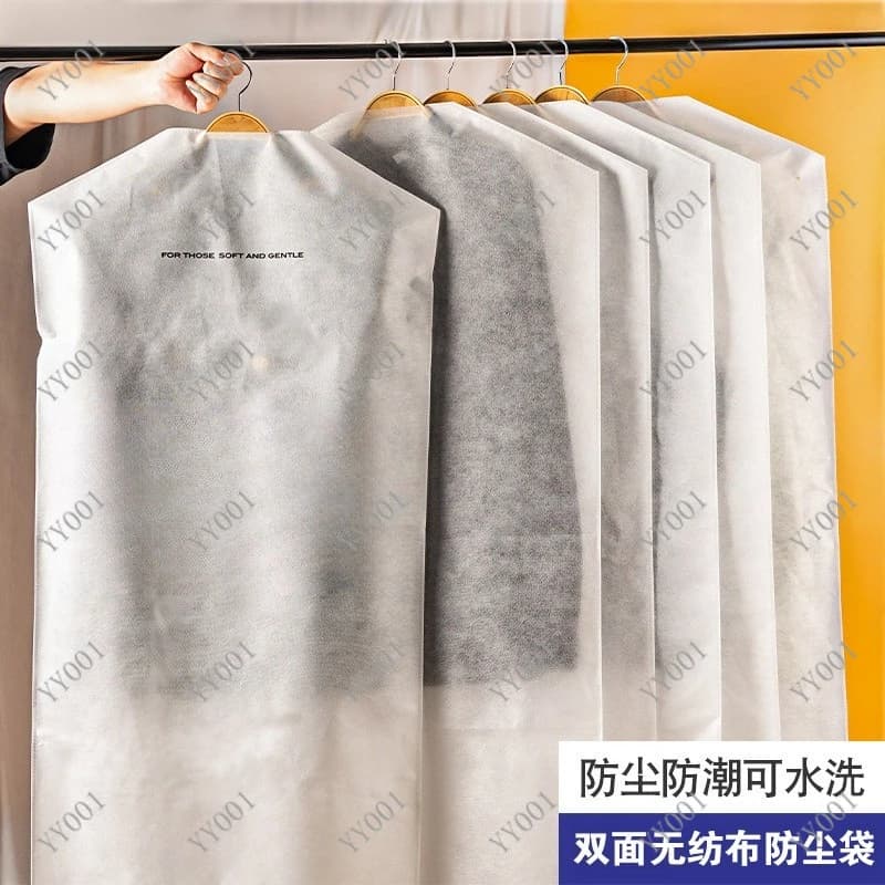 200Pcs Disposable Hanging Clothes Dust Cover Waterproof Clear Garment Bag for Suit Wardrobe Storage