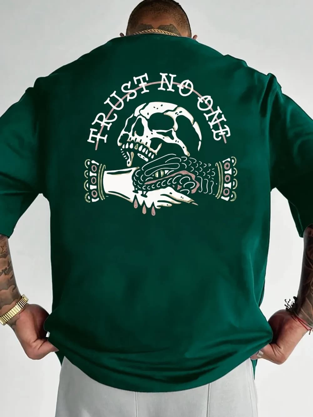 T-shirt girocollo traspirante stile moda uomo nuova vendita calda estiva top da strada per esterni con stampa teschio personalizzata