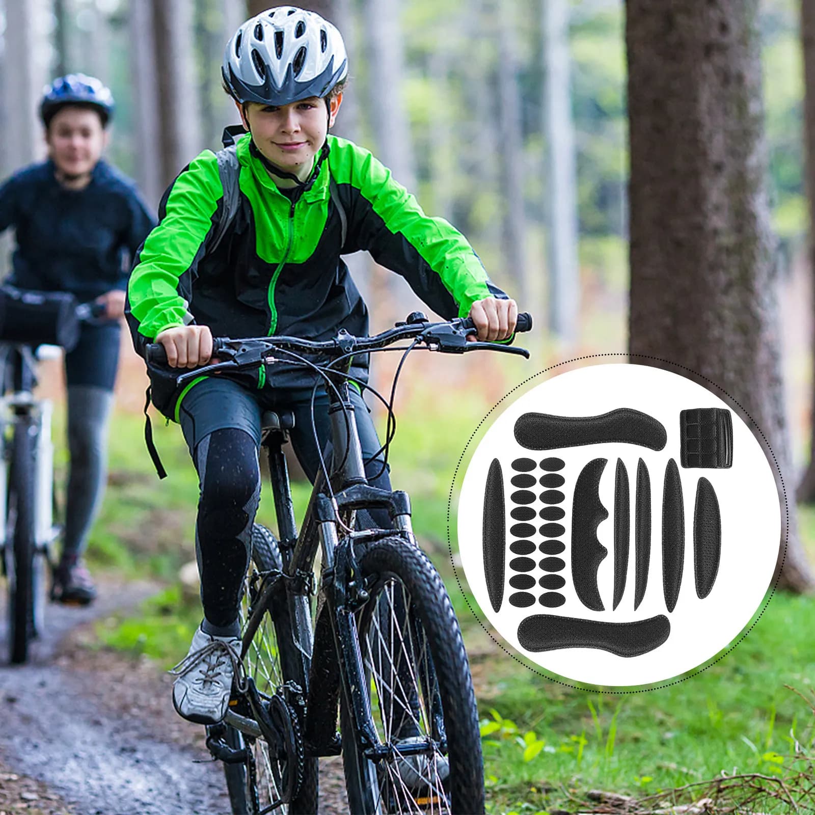 1 set of cycling bearings, cushioning inner lining for bike and motorcycle safety helmets, guide cushion