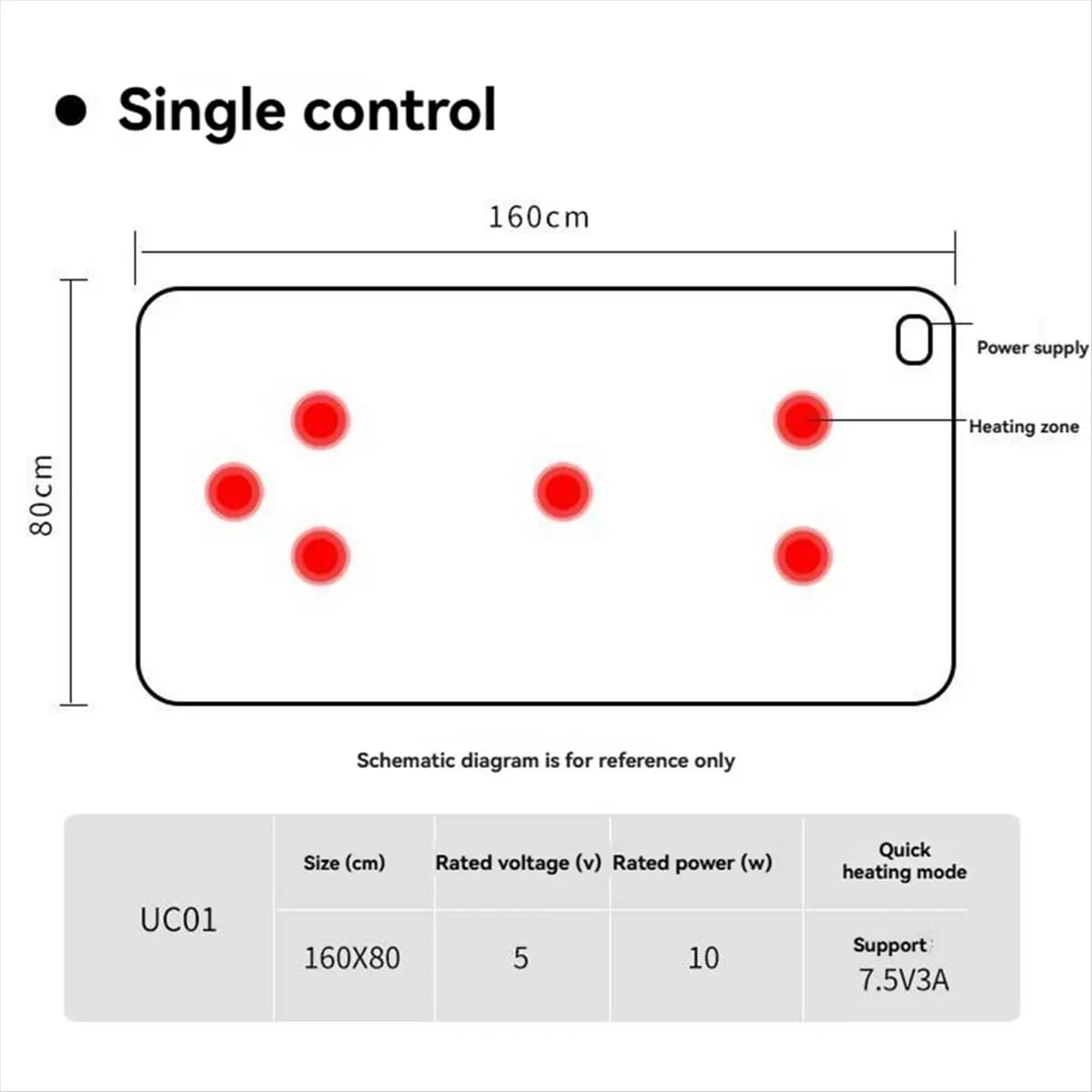 WDL Coperta riscaldante elettrica Coperta riscaldante USB Peluche Riscaldamento invernale Tappetino riscaldante con temporizzazione della temperatura regolabile 80x160 cm