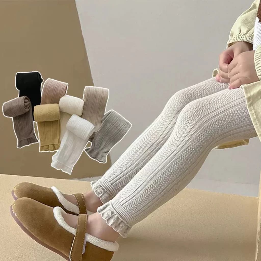 1pcs Girl Spring Summer Solid Kid Legging Children Thin Tight Sweatpant Child Casual Pants Autumn Toddler Skinny Cropped Trouser