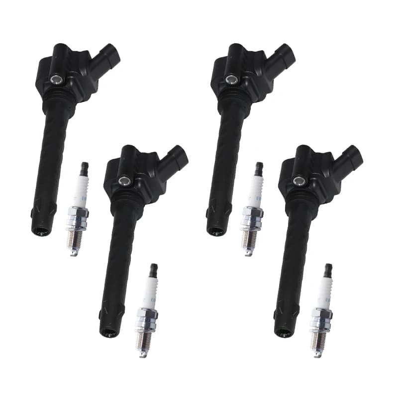 Bobina di accensione + Kit candela per FIAT 500L 500X BRAVO TIPO GRANDE PUNTO DOBLO JEEP RENEGADE ABARTH 500 / 595 / 695 C 55213613