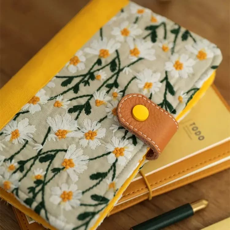 Notebook A6 con copertina in morbido cotone, agenda settimanale giornaliera, raccoglitore a fogli mobili carino, quaderno a 6 fori, diario, agenda, cancelleria scolastica