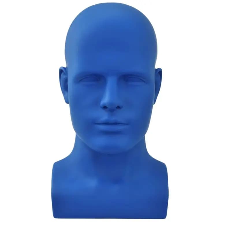 ABJI-Male Mannequin Head Professional Manikin Head For Display Wigs Hats Headphone Display Stand