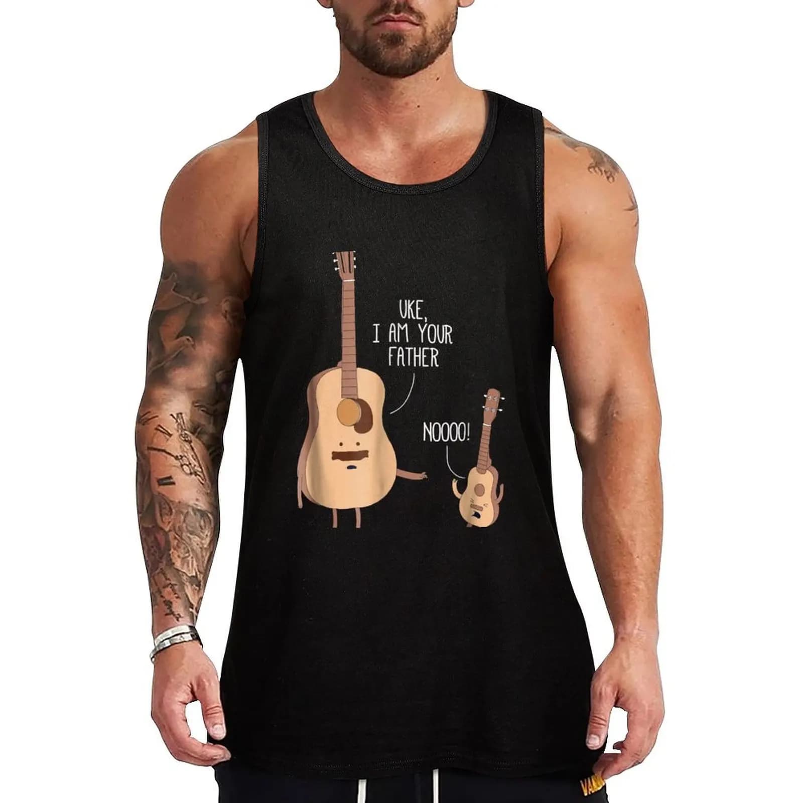 Uke I Am Your Father T Shirt Ukulele Guit Tank Top Athletic Gym Tank Top senza maniche ad asciugatura rapida per allenamento