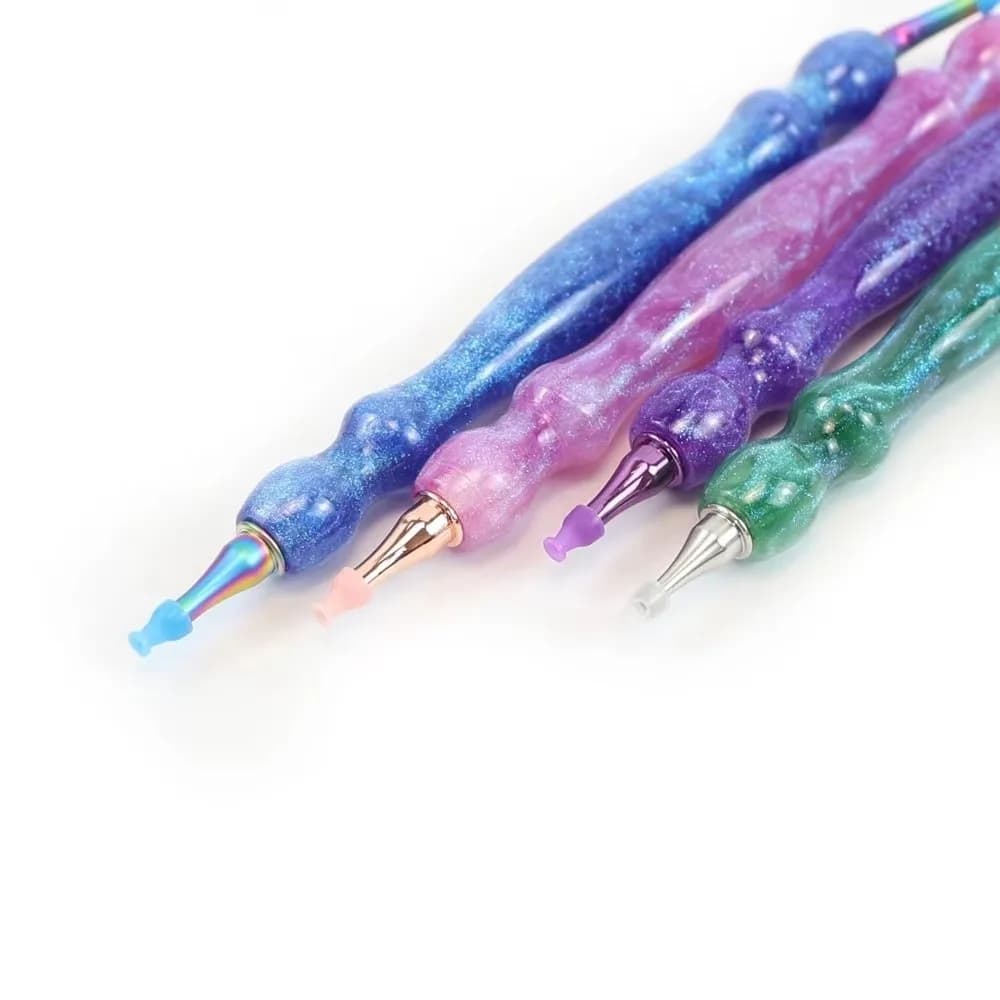 10 Pezzi Punte per Penna Diamond Painting Senza Cera, Impugnatura Confortevole, Punte in Silicone per Arte Diamantata Fai-da-Te, Senza Alimentazione Elettrica