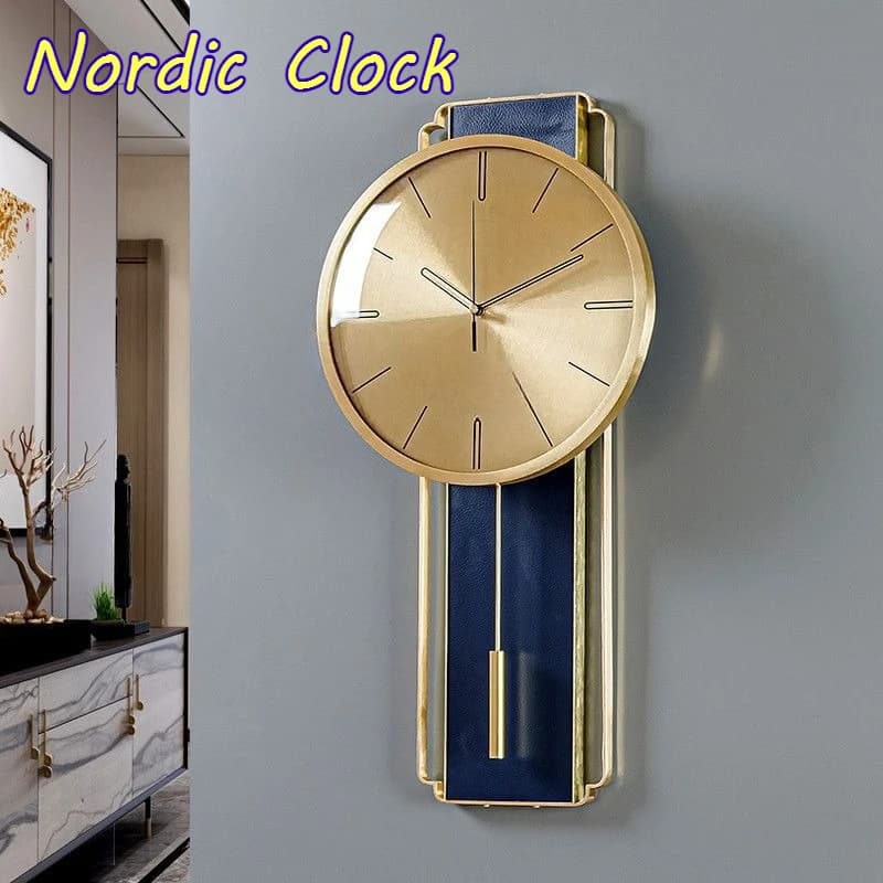 Table Clocks Metal Pendulum Silent Non-ticking Dust-proof Low Power Desk Clocks Simplicity Art Nordic Light Luxury Home Decor