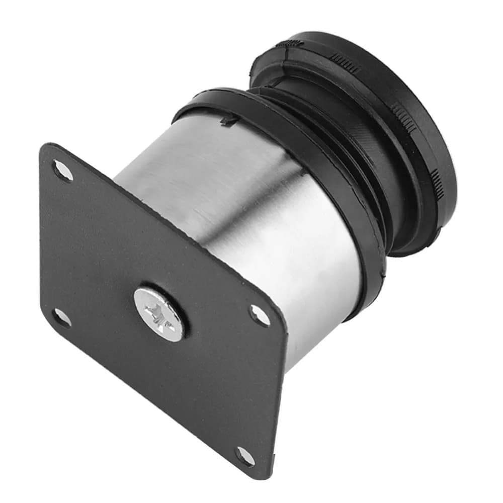 Set di 4 Gambe per Mobili in Acciaio Inox Regolabili, Piedini Rotondi per Armadietti con 16 Viti, Piedini Livellanti in Metallo