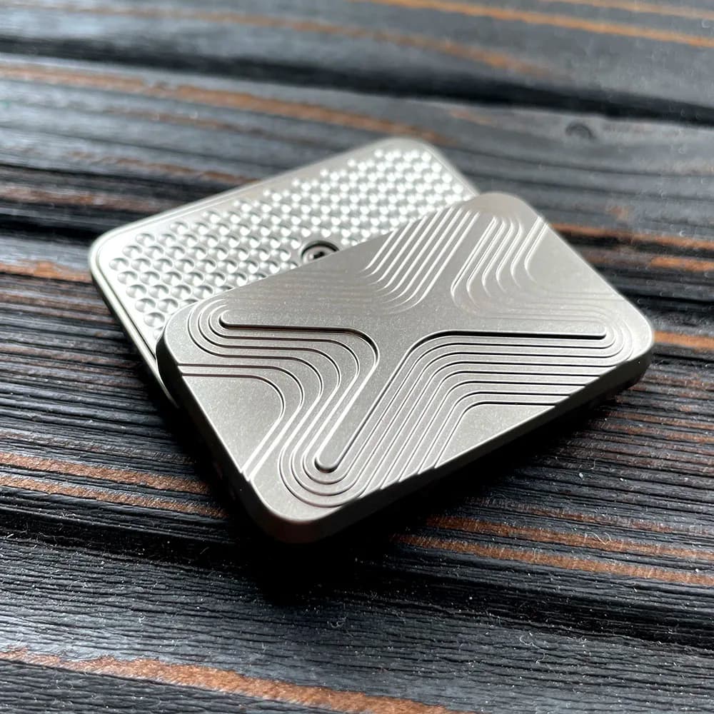 Nuovo Fidget Spinner Antistress per Studenti, con Base in Acciaio Inossidabile e Alluminio Titanio, Design Infinite Pusher Boring Artifact 8 6 Layout