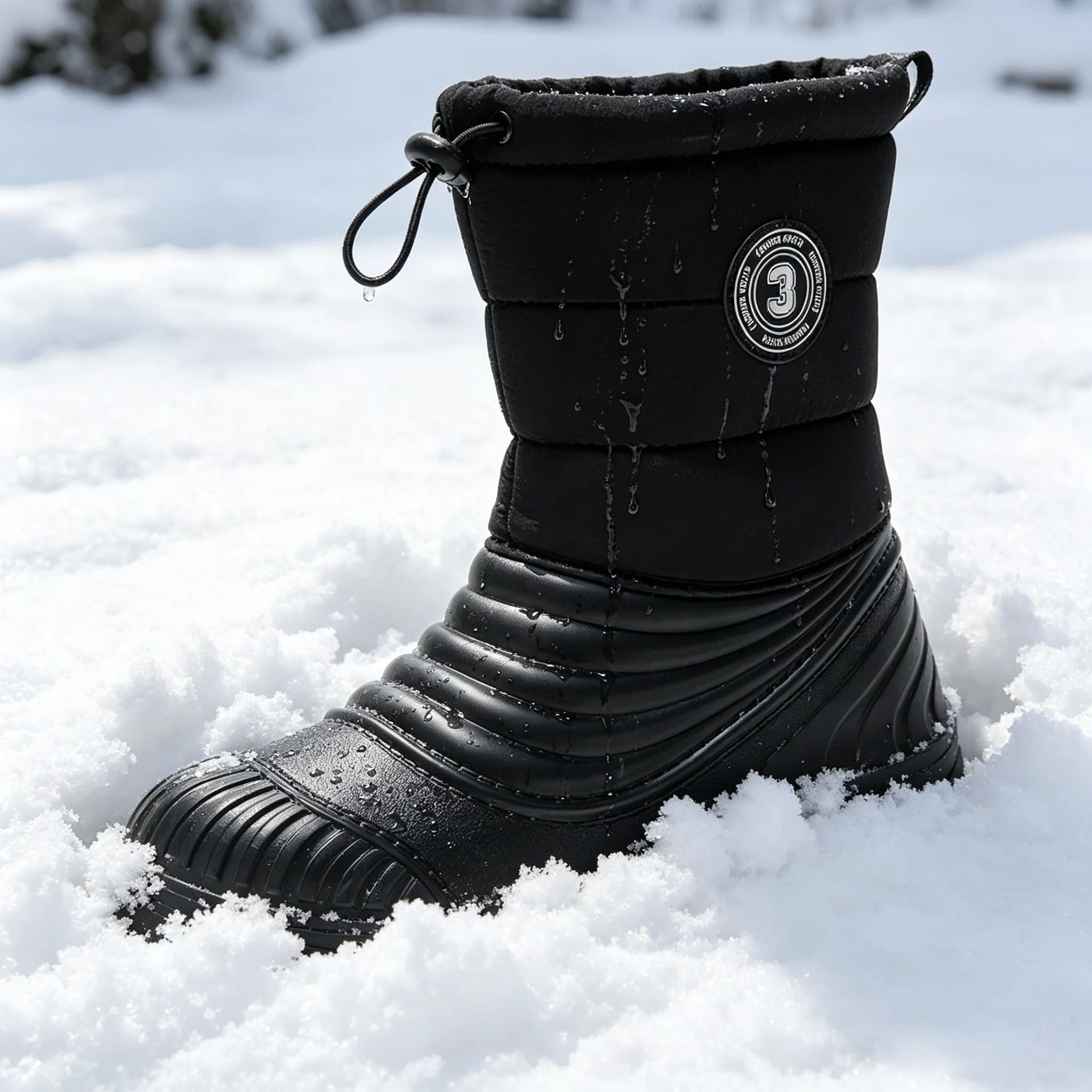 Men's Snow Boots Waterproof Non-Slip Warm Cotton Shoes Men Hiking Boots Sneaker Non-slip Men's Size Autumn and Winter Outdoor