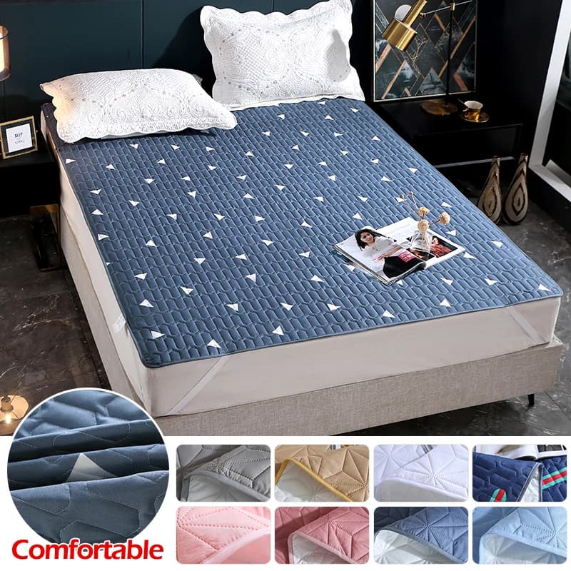 Copriletto impermeabile sul letto Coprimaterasso traspirante antiscivolo con fascia elastica Tappetino antisporco per hotel domestici