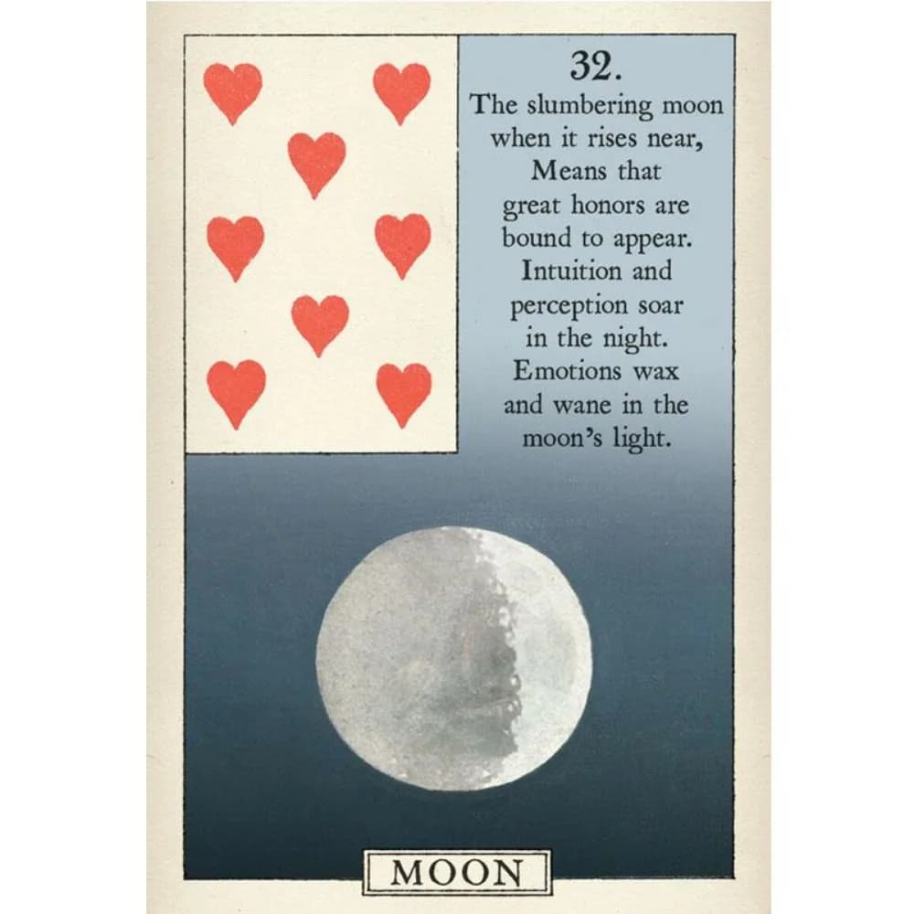 11*6.5cm English Version Blue Bird Lenormand Oracle Cards Laser Card