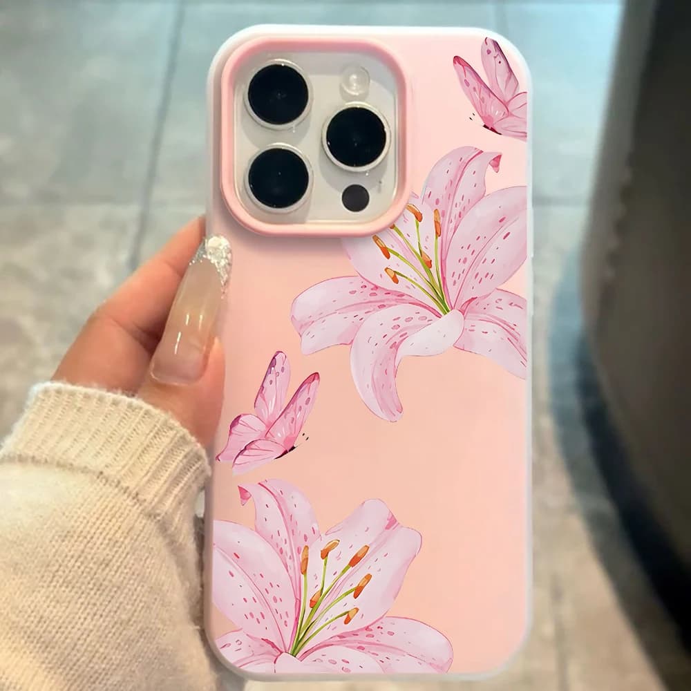 Flower Candy Colors Case For iPhone 16 Pro Max Cases iPhone 17 11 12 13 ProMax 14 15 16 Plus XR 7 8 XS Shockproof Funda Coque