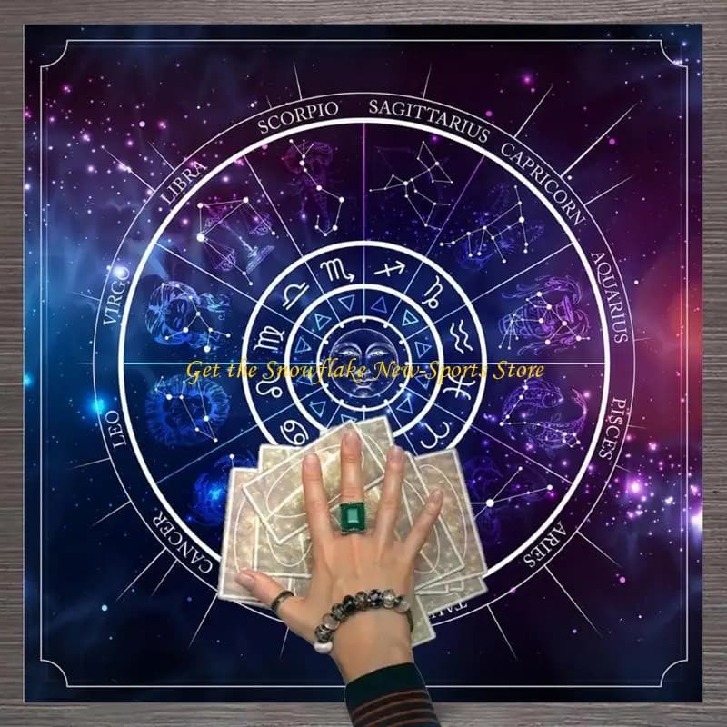 E56D Divinations Tovaglia Gioco da tavolo Oracoli Tappetino per carte Tappetino