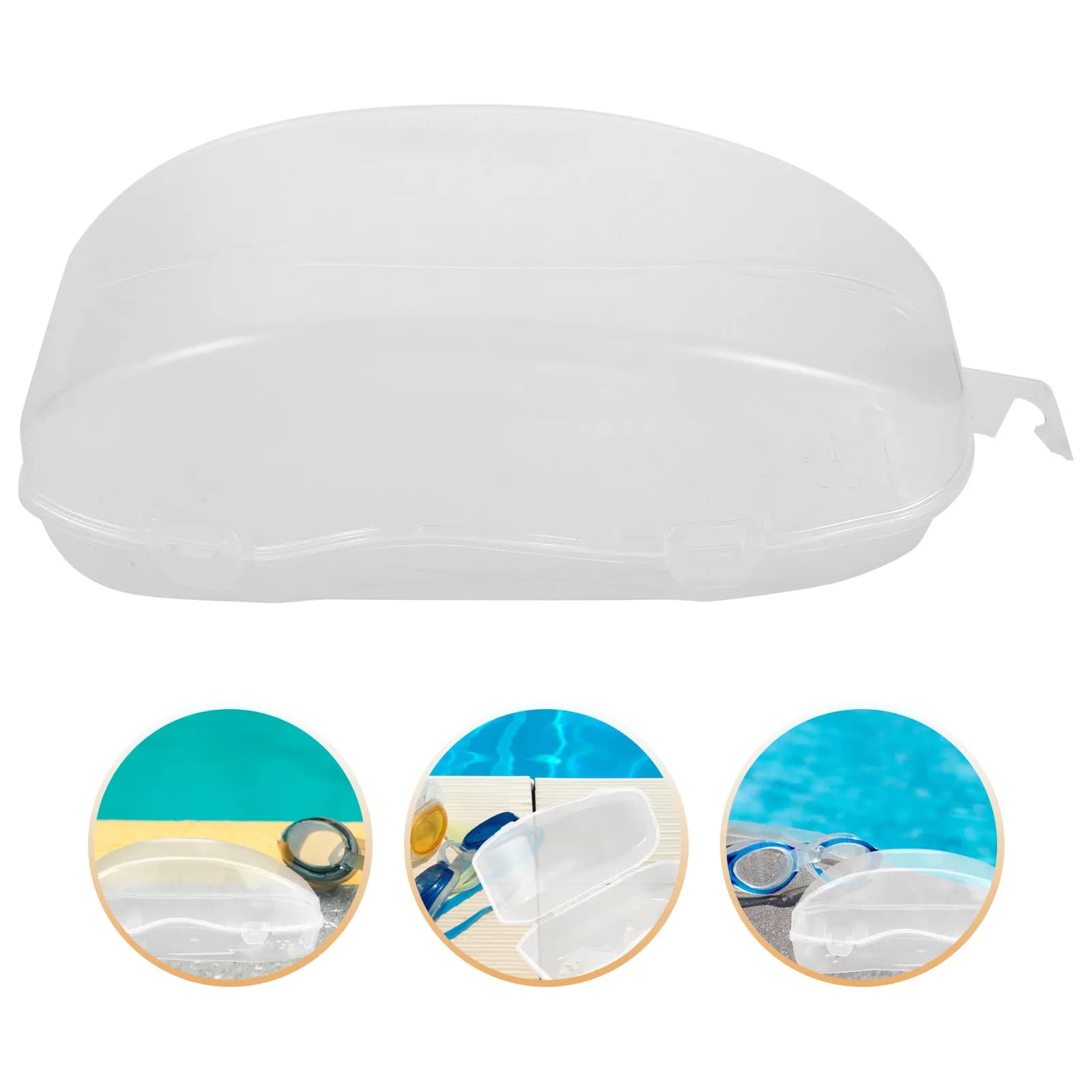 Set di 3 Custodie Protettive per Occhialini da Nuoto, Design Compatto e Portatile per Viaggi, Organizer per Occhiali da Nuoto con Montature Grandi e Piccole