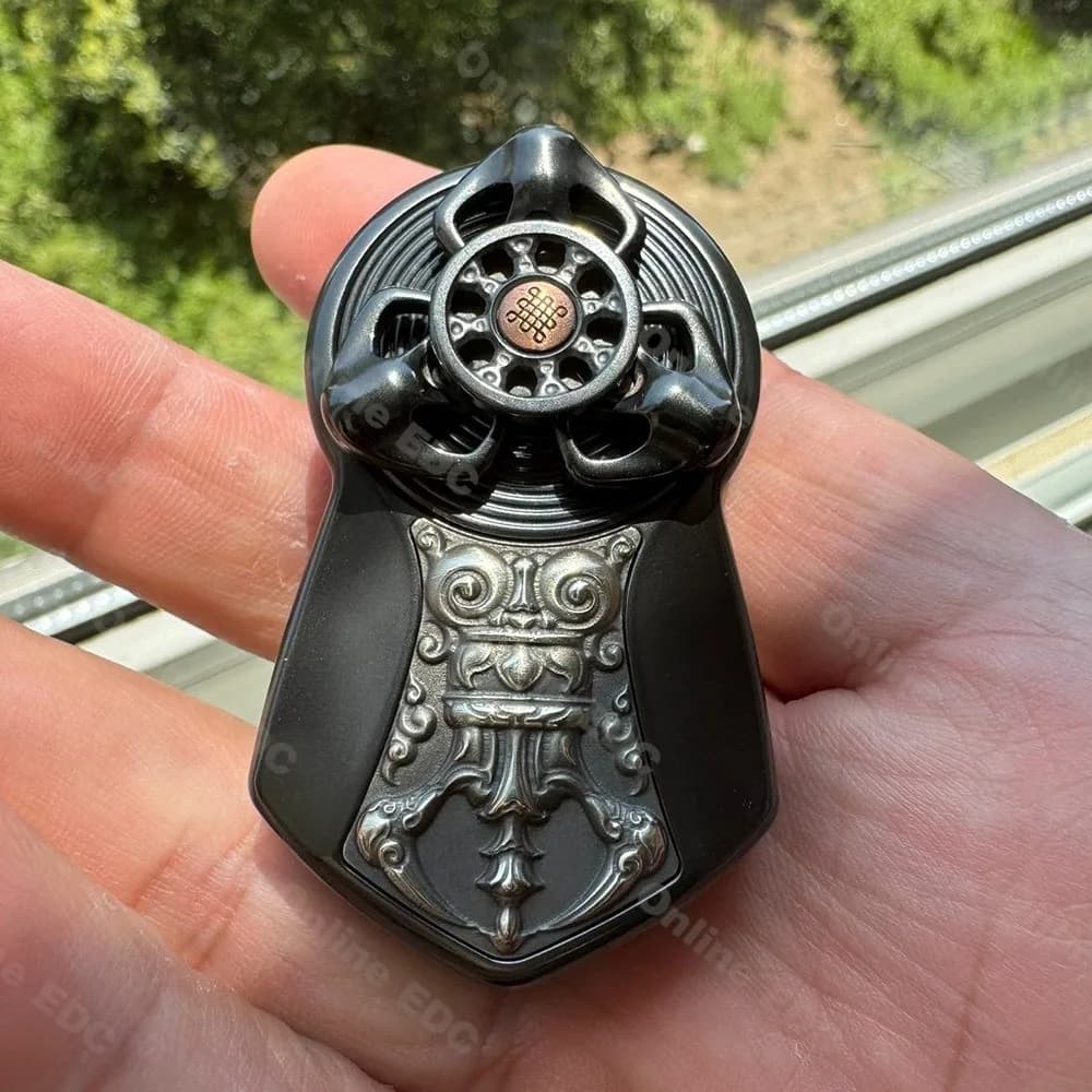Giocattoli EDC usati CHIMAGO EDC Cursore di spinta meccanico con perline Quattro toppe magnetiche in rilievo Giocattoli agitati Spinner per dita per adulti
