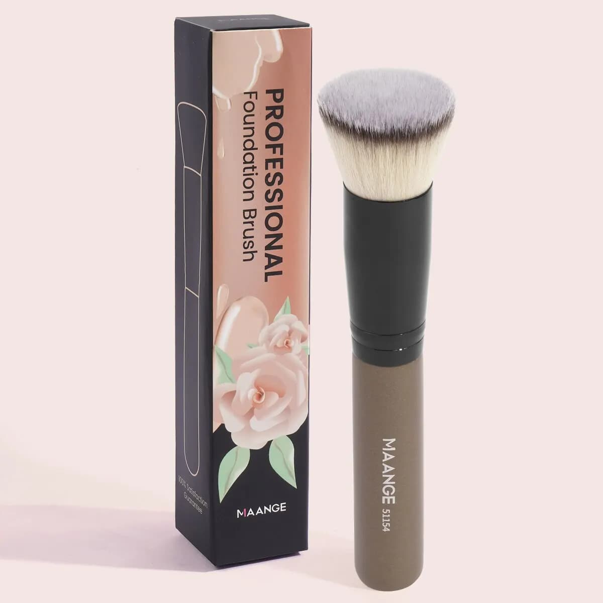 Maange 1 makeup brush with box, foundation brush, concealer, powder, fard, contour brush, soft and dense bristles brush, beauty tool for women
