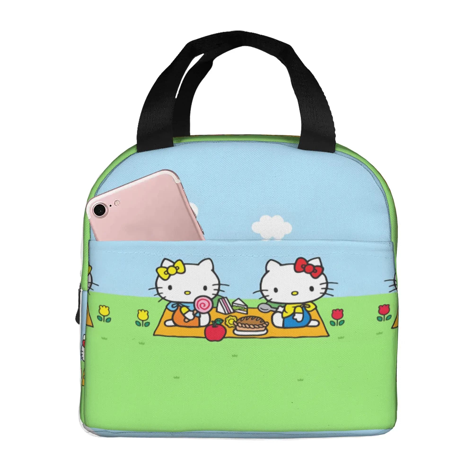 Borsa Termica Portatile Personalizzata con Gattini, Unisex, Multifunzione, Design Anime, per Alimenti, Isolata, per Scuola e Studenti