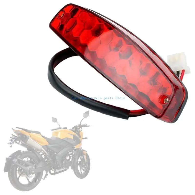 Y9UC 3 fili ATV Dirt Bike arresto freno fanale posteriore universale 12V rosso