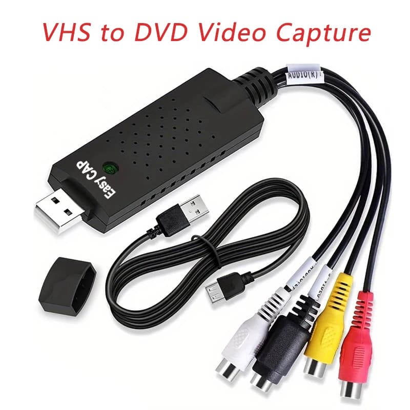 Adattatore USB da Usb 2.0 a RCA convertitore da VHS a digitale adattatore per scheda di acquisizione Audio Video cavi per PC per dispositivo di acquisizione TV DVD VHS