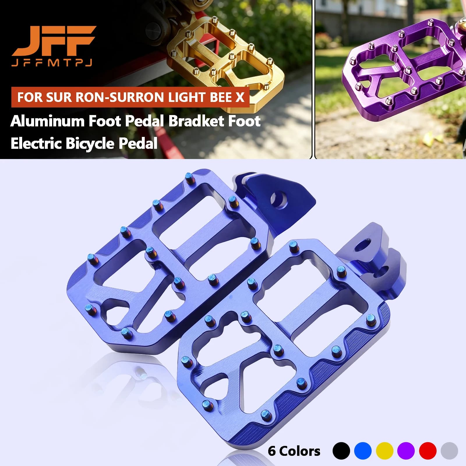 Motorcycle CNC Aluminum Footpegs Bracket Pedals Foot Pegs For Sur Ron Sur-Ron Surron Light Bee X & Light Bee S Electric Bike
