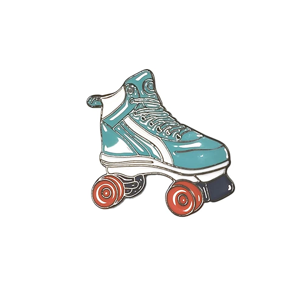 1 pz pattini a rotelle smalto spille scarpe da pattinaggio su ghiaccio spille distintivi in metallo per zaino gioielli sportivi per le donne regalo