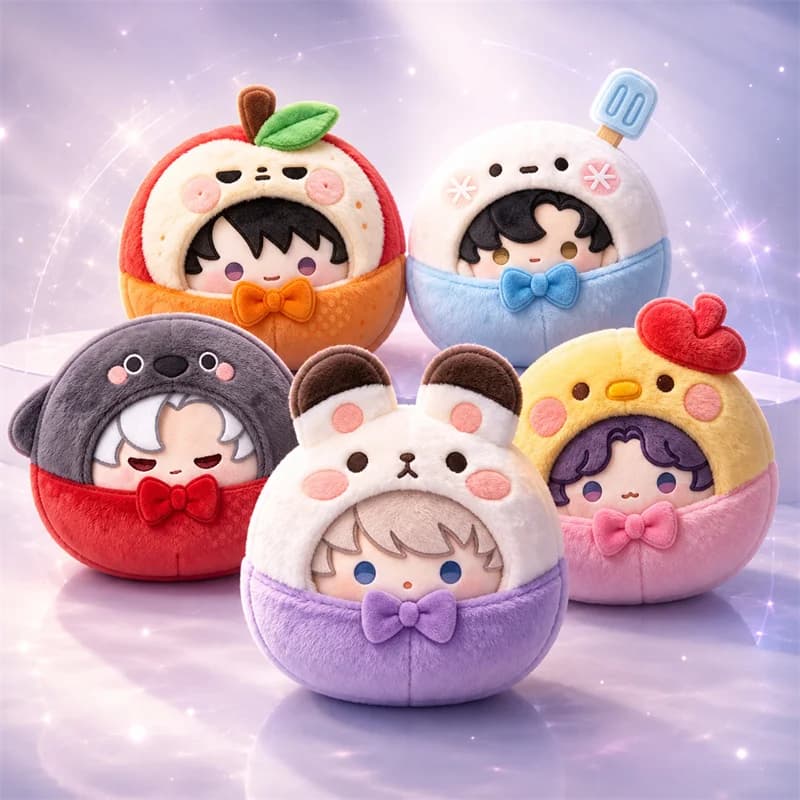 Peluche Love and Deepspace Aster/Sylus/Rafayel/Caleb/Zayne, Personaggi in Versione Q, Giocattoli Morbidi Imbottiti, Merchandising da Collezione
